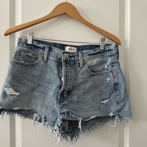 Pistola Nova distressed relaxed high rise shorts